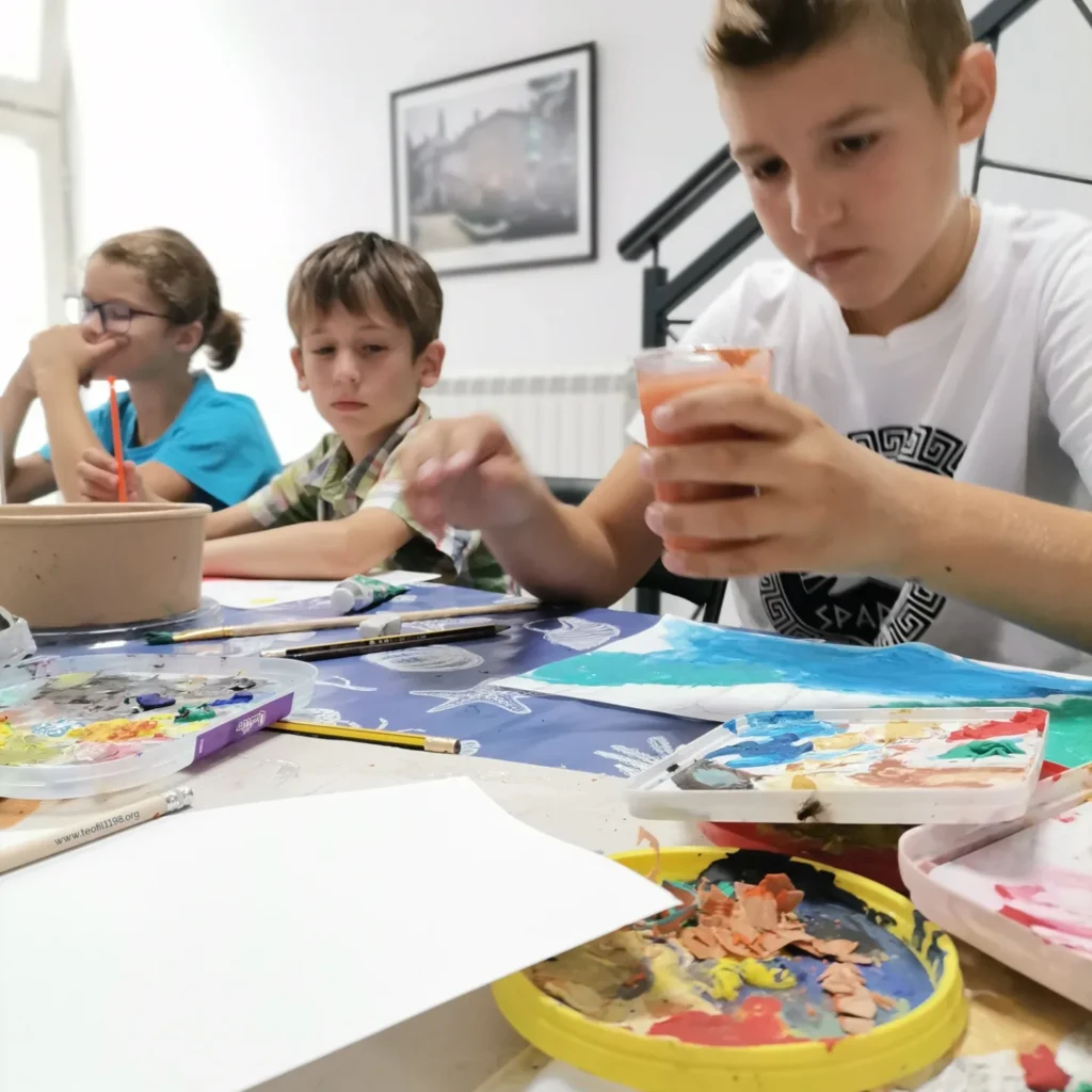 Дечјим рукотворинама украшена икона Пресвете Богородице Тројеручице
